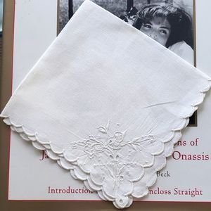 Vintage, new, handmade embroidered 100% cotton handkerchief  ( only bundle of 3)